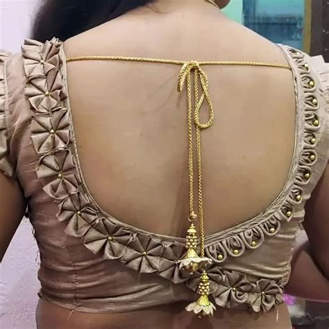 Beautiful Blouse Neck Designs Back Neck Blouse Design Cutting And