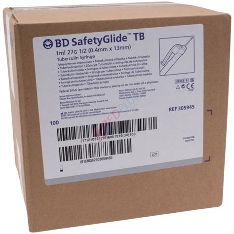 Bd 305945 Syringe And Needle Tuberculin 1cc 27g X 05 Safetyglide Bx100