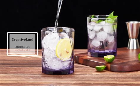 Amazon Creativeland Geometric Shapes Glass Drinking Glasses Set