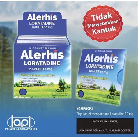 Jual Alerhis Strip 4 Tablet Obat Alergi Gatal Pilek Tanpa Ngantuk