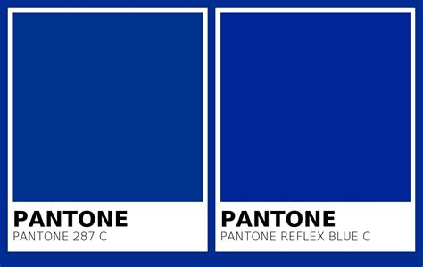 Color Pantone C Vs Pantone Reflex Blue C Side By Side