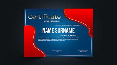 Red Certificate Design PNG Transparent Images Free Download | Vector ...