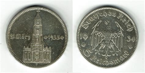 J Drittes Reich Reichsmark Garnisonskirche Mit Datum M Rz