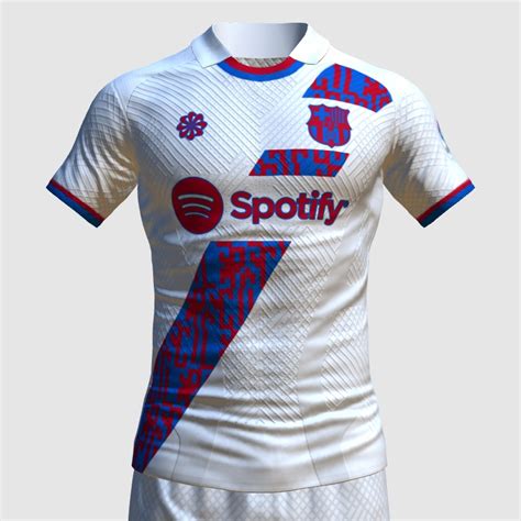 FC Barcelona White Kit FIFA 23 Kit Creator Showcase