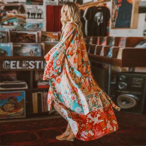 Bohemian Floral Camo Print Kimono