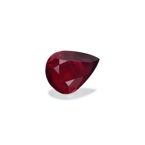 Rubis Du Mozambique Taille Poire Rouge 3 08 Carats