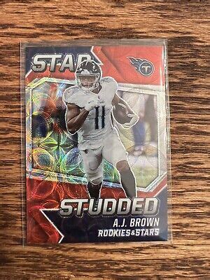 2021 Panini Rookies Stars AJ Brown SS 10 Star Studded Red Scope