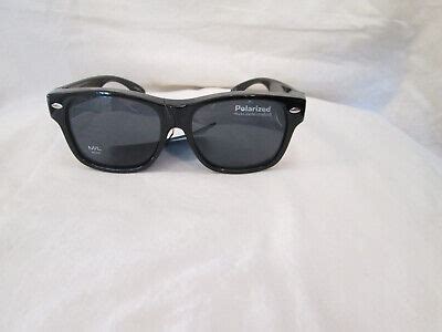 Solar Shield Fit Over Sunglasses Black Fashion Polarized M L FO 078