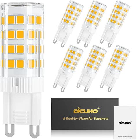 Dicuno G Led Light Bulbs Ceramic Base W W Halogen Equivalent