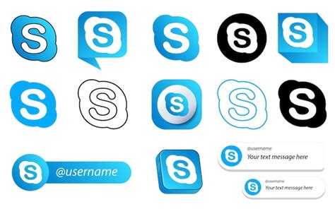 Premium Vector Skype Chat Social Media Icon Pack