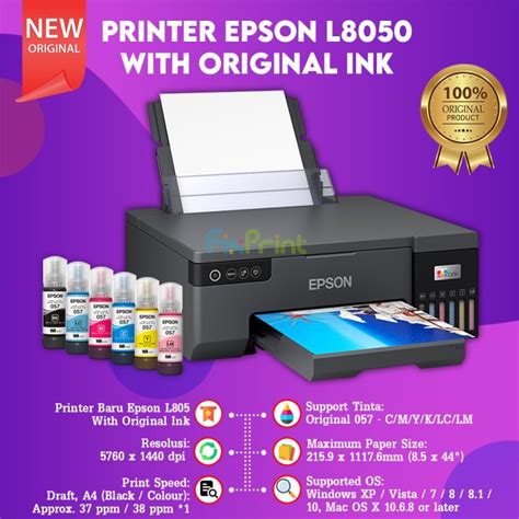 Jual Printer Epson L8050 L 8050 Printer Photo A4 Wifi Tinta Epson 673 Shopee Indonesia