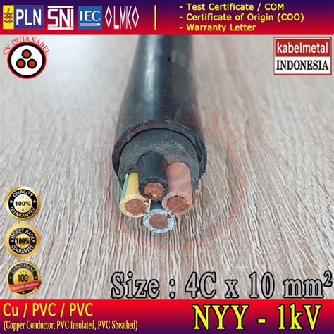 Jual Kabel NYY 4x10 Mm2 METAL 4 X 10 Mm2 4x10mm2 4x10 Mm 4x10mm