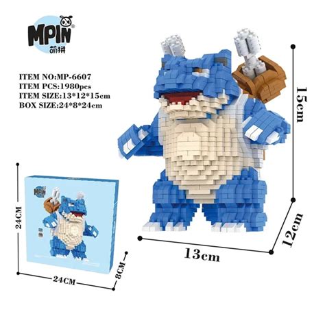 Pokemon Micro Brick Charmander Gyarados Blastoise Bulbasaur Diy Mini