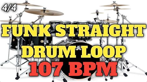 Funk Straight Drum Loop Bpm Youtube