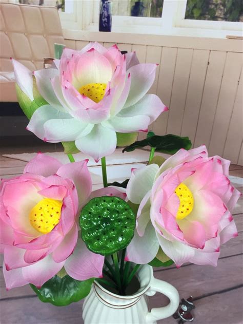 Artificial Lotus Flower Bouquets For Wedding Decorwedding Etsy