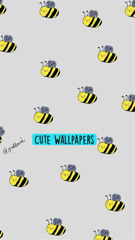 Cute Wallpapers | Bee wallpaper | Cute wallpaper ideas | Flower wallpaper | Cute bee wallpaper ...