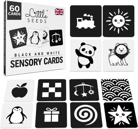 Newborn Essentials Black And White Baby Sensory Cards High Contrast