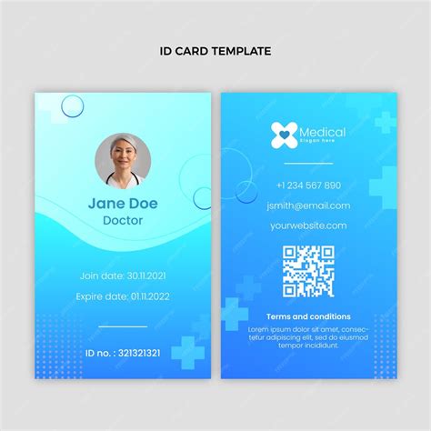 Free Vector Gradient Medical Id Card Template