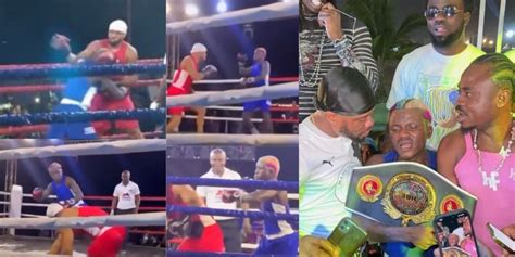 Singer Portable Beats Actor Charles Okocha In An Epic Celebrity Boxing