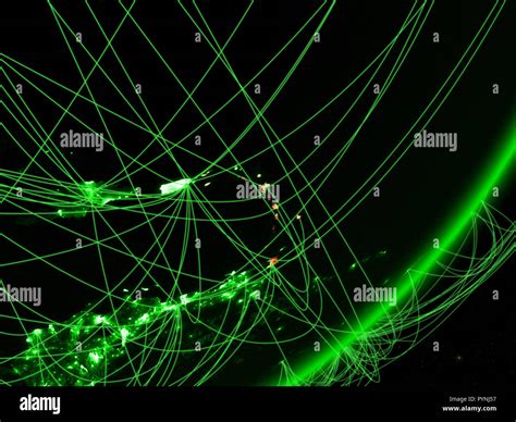 Caribbean On Green Model Of Planet Earth With Network At Night Concept