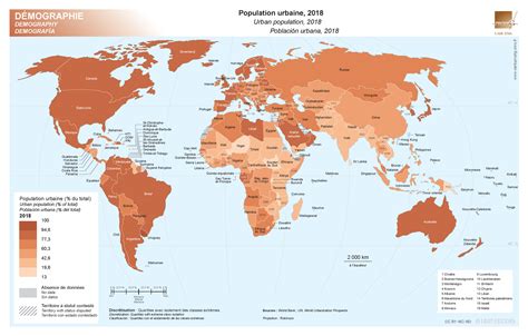 Population Urbaine Du Total 2018 Cartoprodig Des Cartes Pour