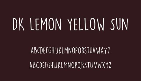 Dk Lemon Yellow Sun Free Font