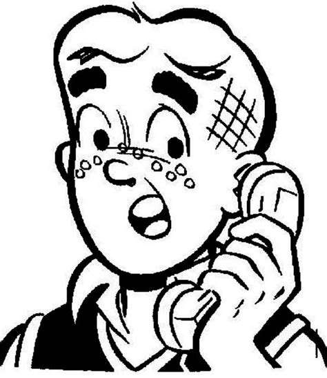 Archie Is On Telephone Coloring Page | Coloring pages, Archie, Archie ...