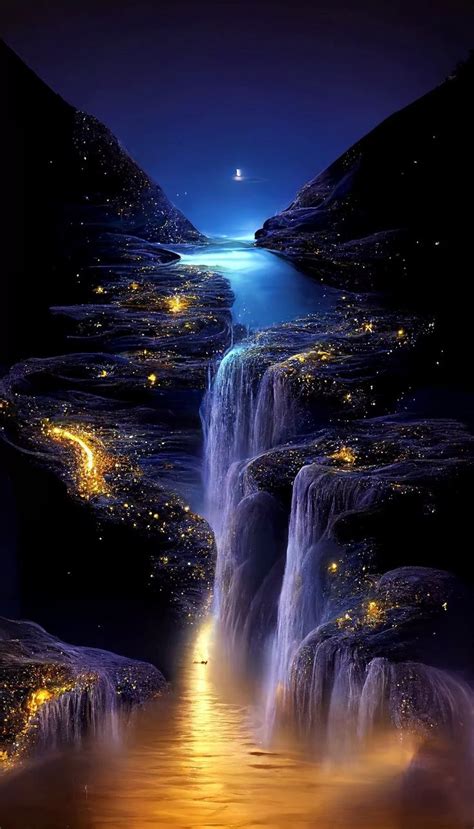 Pin by 𝓐𝓵𝓪𝓭𝓭𝓲𝓷 on Blue Fantasy landscape Landscape wallpaper