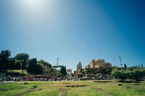 The Arch Of Constantine Near The Coliseum Famous Ancient Triumphal