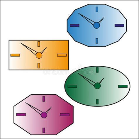 Wall Clocks Of Various Shapes Wall Clock In Cartoon Style