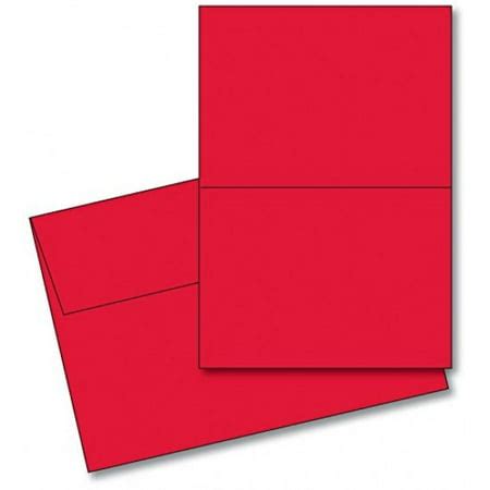 Red Blank 5x7 Greeting Cards with Red A7 Envelopes. (25 Per Pack) - Walmart.com