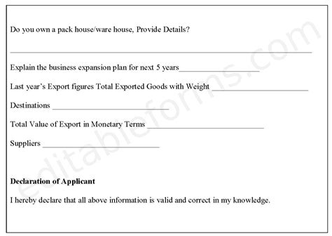 Export License Form Editable Pdf Forms