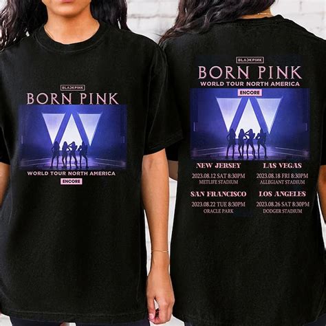 Blackpink World Tour Born Pink North America Encore Printed T Shirt