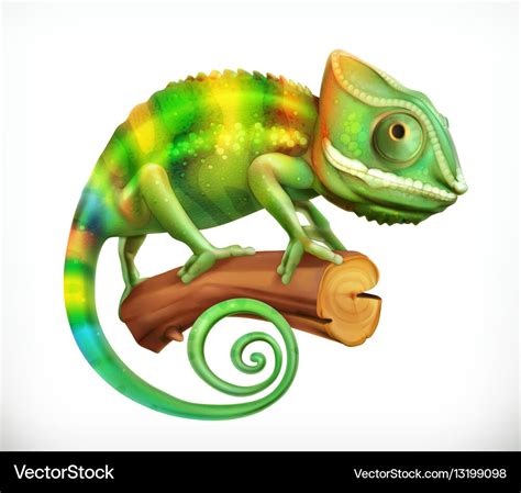 Chameleon 3d Icon Royalty Free Vector Image VectorStock