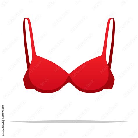 Red Bra Vector Isolated Illustration Stock Vector Adobe Stock