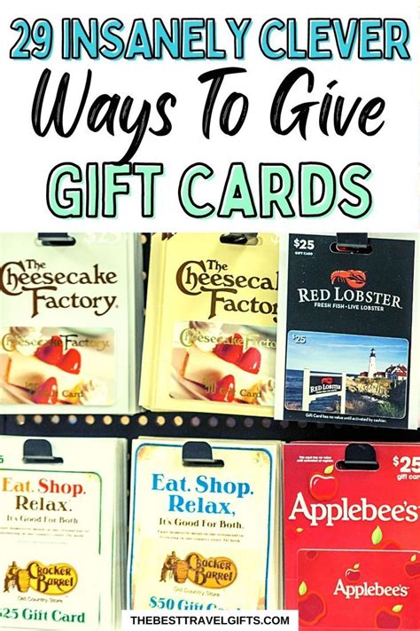 Insanely Clever Ways To Give Gift Card With An Image Of Various Gift