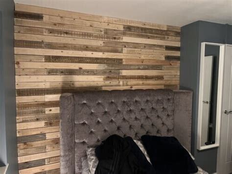 Sqm Ready Sanded Reclaimed Pallet Wood Wall Cladding Recycled