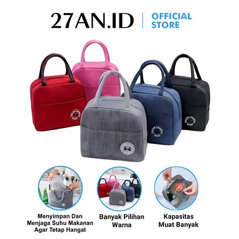 Jual Tas Travel Tempat Bekal H Lunch Bag Premium Cooler Bag Bahan