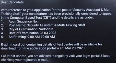 Ib Security Assistant Mts Admit Card Marugujarat In Official