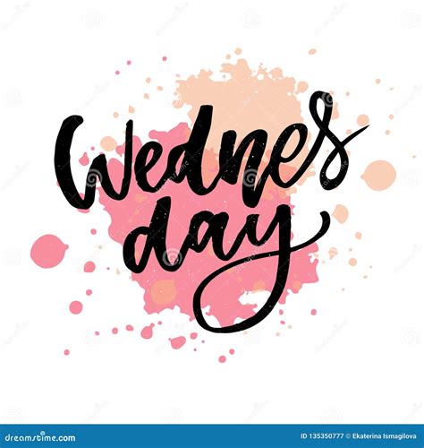 Wednesday Brush Pen Modern Calligraphy Vector Illustration