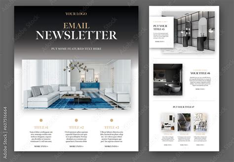 Email Newsletter Layout Stock Template Adobe Stock