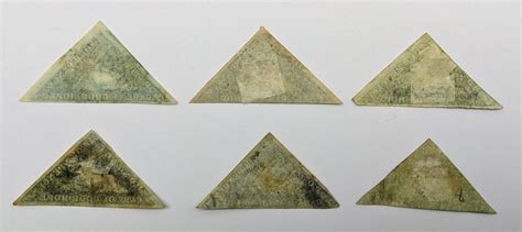 Cape Of Good Hope Triangle Stamps Comprising Five Four Pence And One