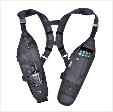 Ush D Double Radio Shoulder Holster Chest Harness With An Adjustable