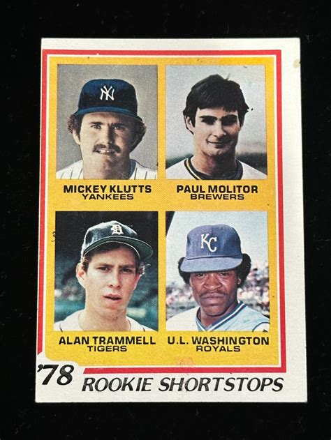 Lot 1978 Topps Alan Trammell Paul Molitor RC