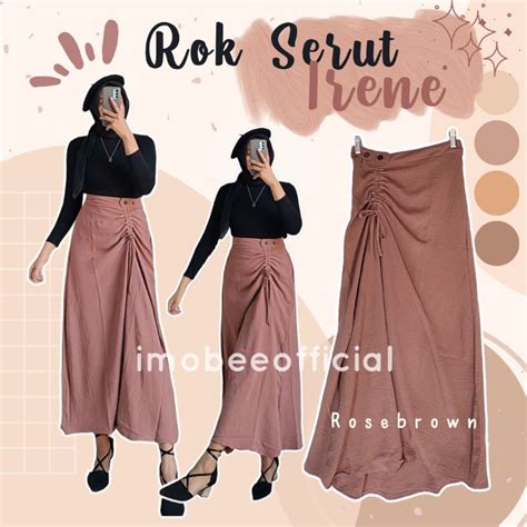 Jual Rok Serut Irene Rok Serut Crinkle Airflow Premium Kerut Samping