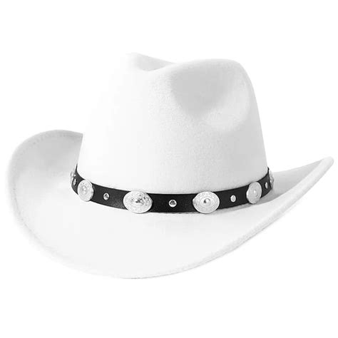 A Stylish Western Cowboy Jazz Hat For Men And Women Featuring A Silver