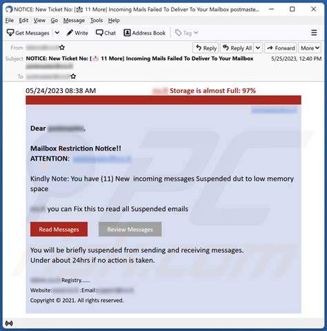 Mailbox Restriction Notice Email Scam Removal And Recovery Steps