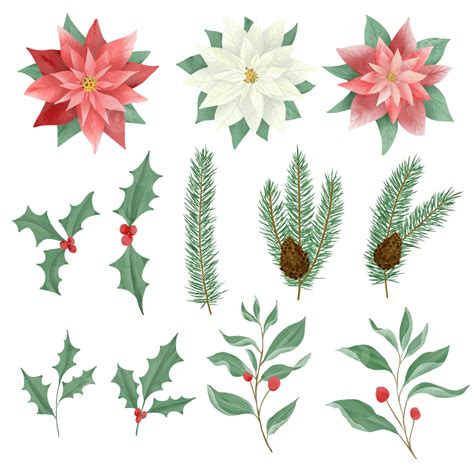 Watercolor Christmas Clipart Christmas Clipart Watercolor Clipart