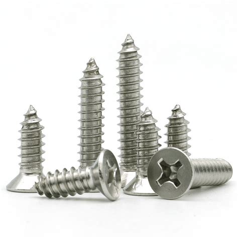 ANSI Standard M8 M10 Stainless Steel Fastener Cross Flat Head Screws