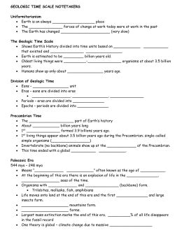 Understanding Geologic Time Answer Key